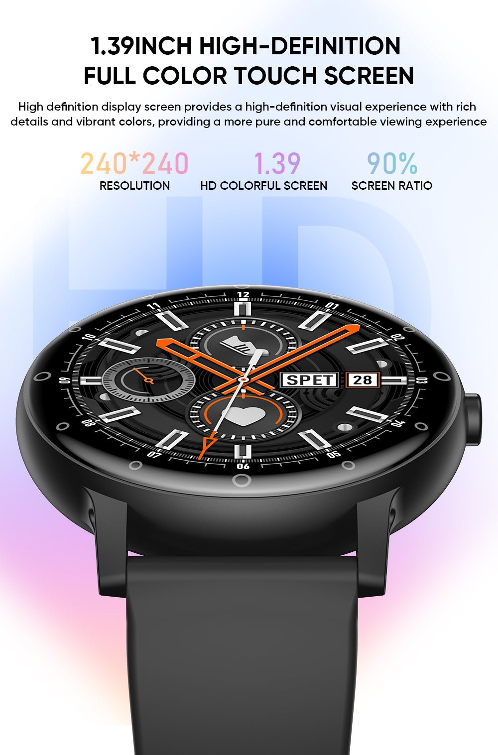 S88 Smart Watch – Heart Rate, Blood Sugar & Sleep Tracker, Waterproof, Multi-Color - 图片 3