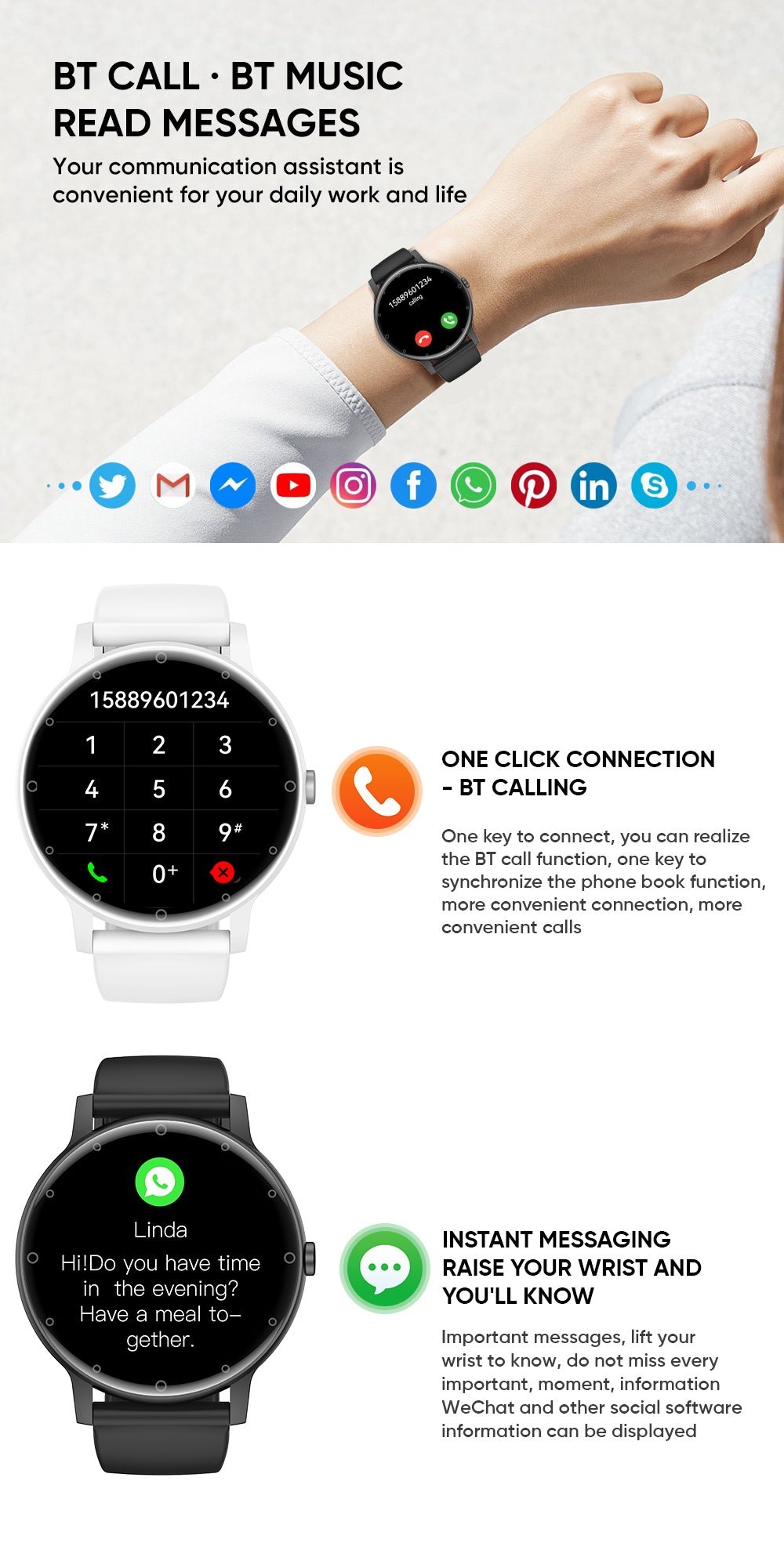 S88 Smart Watch – Heart Rate, Blood Sugar & Sleep Tracker, Waterproof, Multi-Color - 图片 5