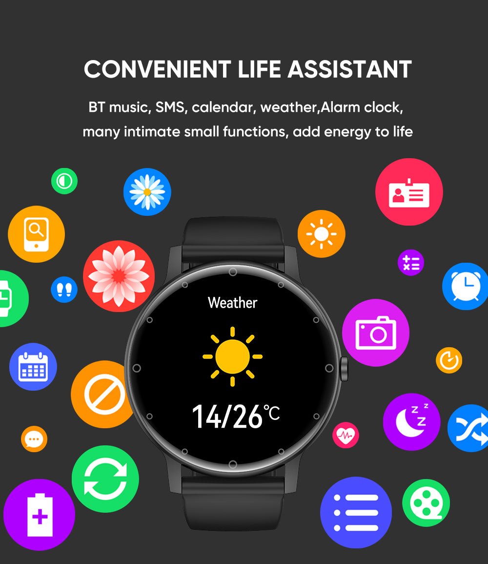 S88 Smart Watch – Heart Rate, Blood Sugar & Sleep Tracker, Waterproof, Multi-Color - 图片 10