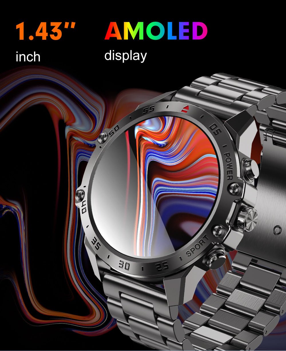 J57 Smart Watch – AMOLED Display, Bluetooth Calling, Heart Rate & Blood Oxygen Monitor, IP68 Waterproof Sports Fitness Tracker - 图片 12