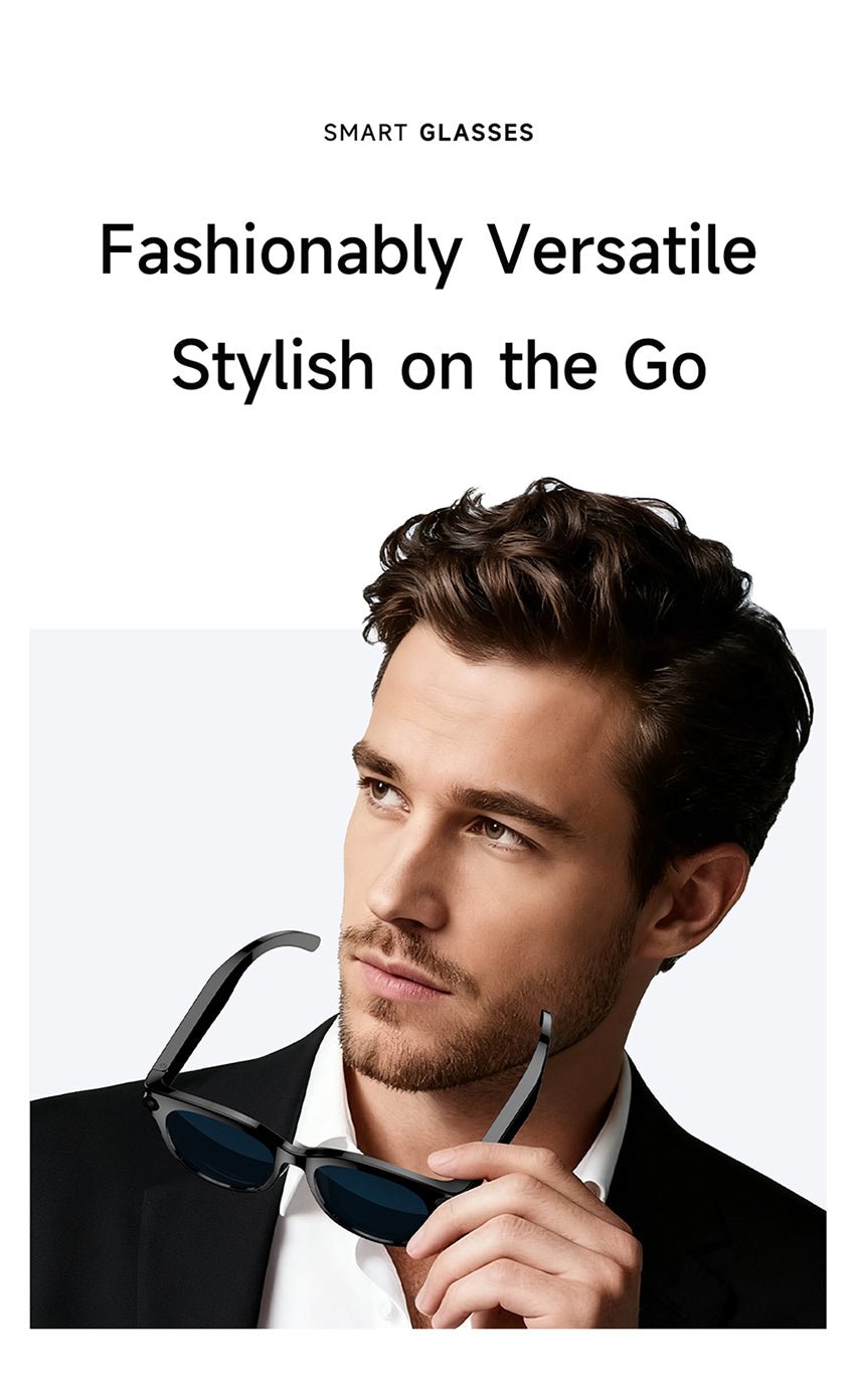 AI Smart Glasses – Built-In Camera, Open-Ear Audio & AI Assistant, Bluetooth, Black/White - 图片 19