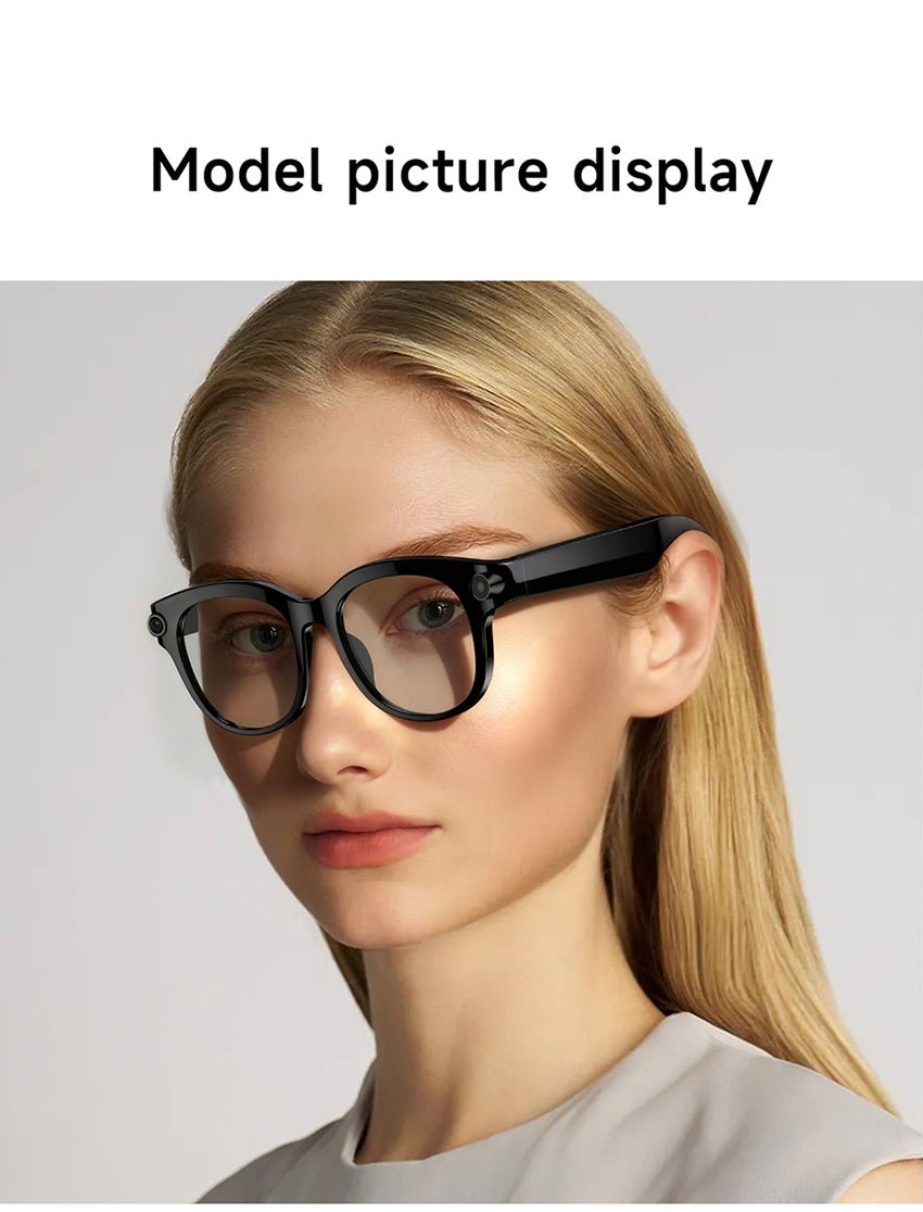AI Smart Glasses – Built-In Camera, Open-Ear Audio & AI Assistant, Bluetooth, Black/White - 图片 22