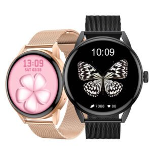 GF03 Women's Smartwatch – Bluetooth Calling, Heart Rate & Blood Oxygen Monitor, Round Screen Sports Health Watch