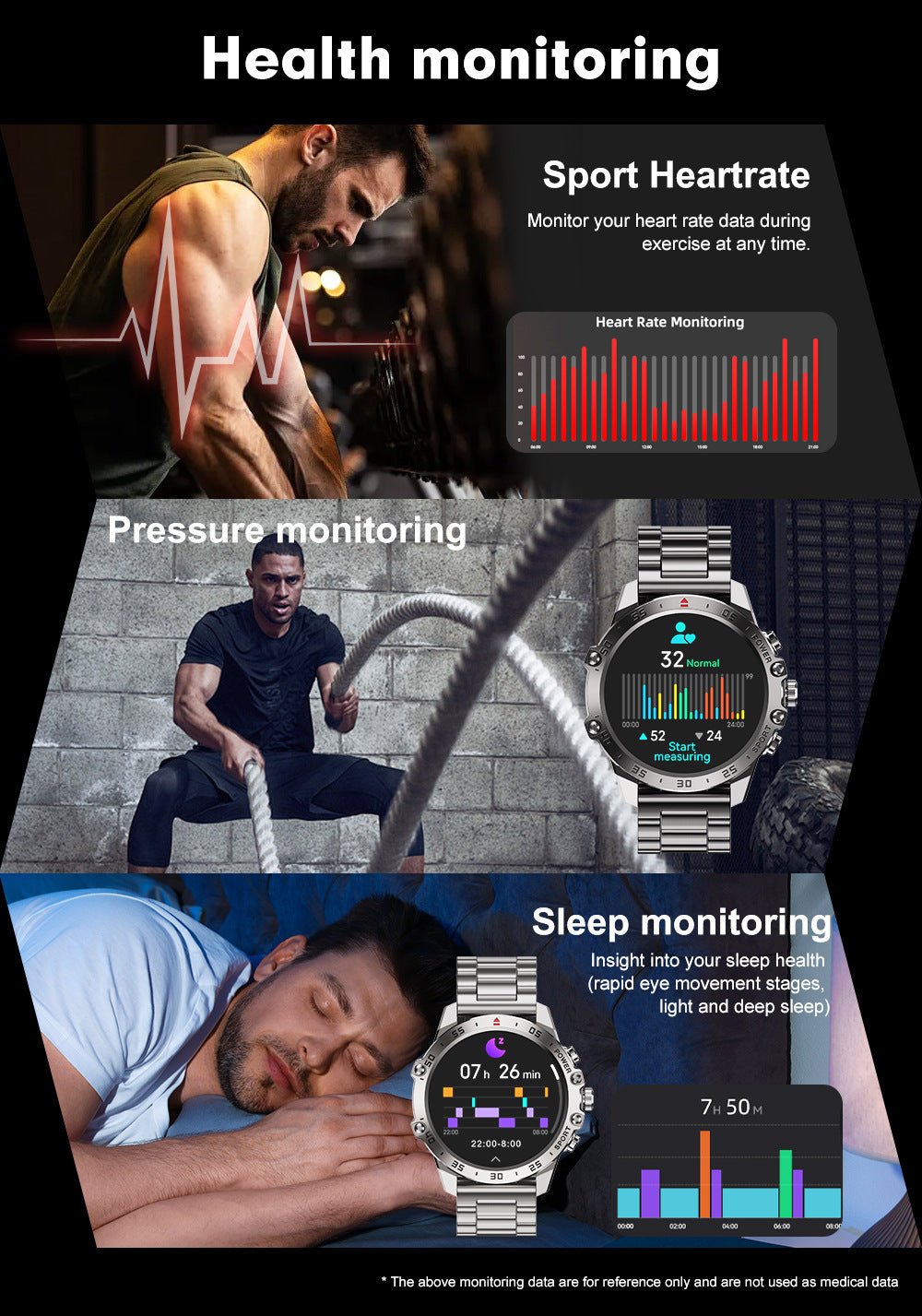 J57 Smart Watch – AMOLED Display, Bluetooth Calling, Heart Rate & Blood Oxygen Monitor, IP68 Waterproof Sports Fitness Tracker - 图片 15